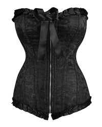 Blk Brocade w/Bow Corset