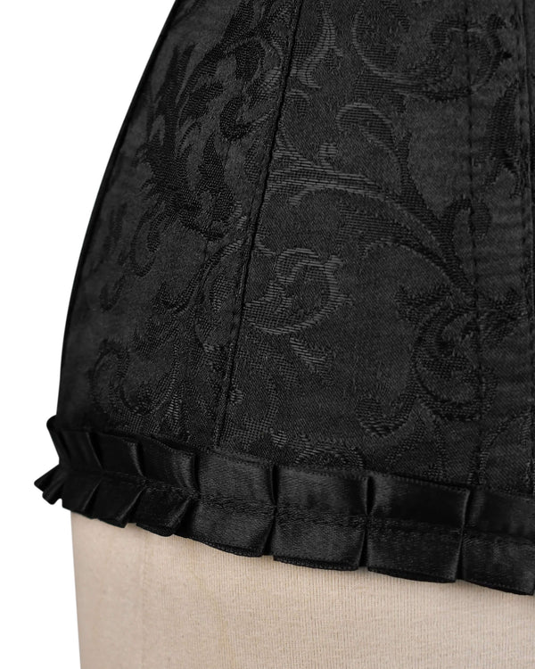 Blk Brocade w/Bow Corset