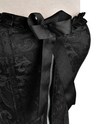 Blk Brocade w/Bow Corset