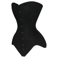 Blk Cotton Corset W/ Hips