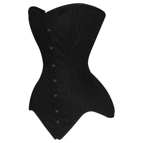 Blk Cotton Corset W/ Hips