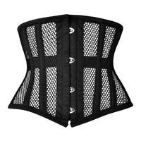 Blk Cotton Mesh Waist Corset