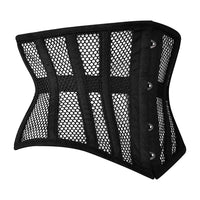 Blk Cotton Mesh Waist Corset