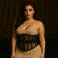 Blk Cotton Corset W/ Hips