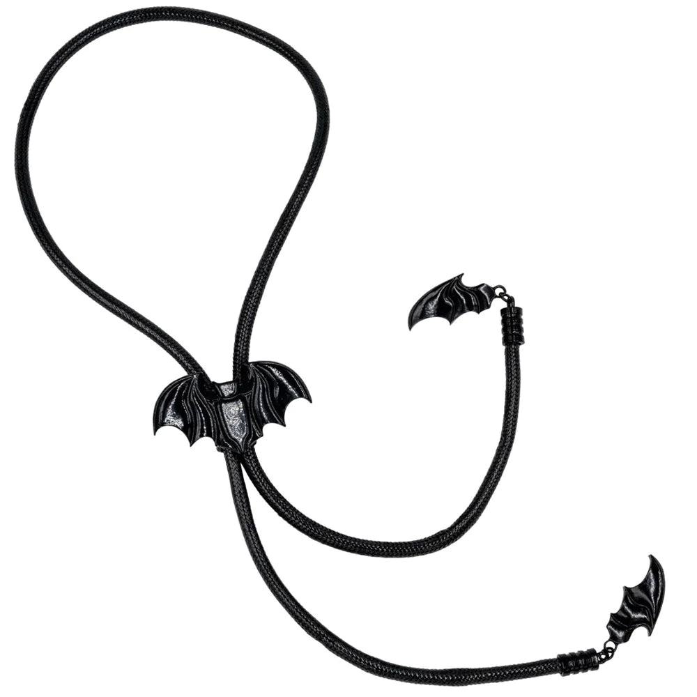 Bolo Tie Bat Black