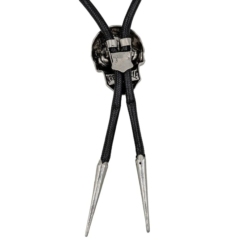 Bolo Tie Skull Chrome