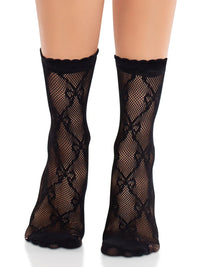 Bow Babe Ankle Socks Blk