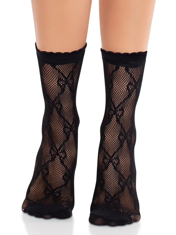 Bow Babe Ankle Socks Blk