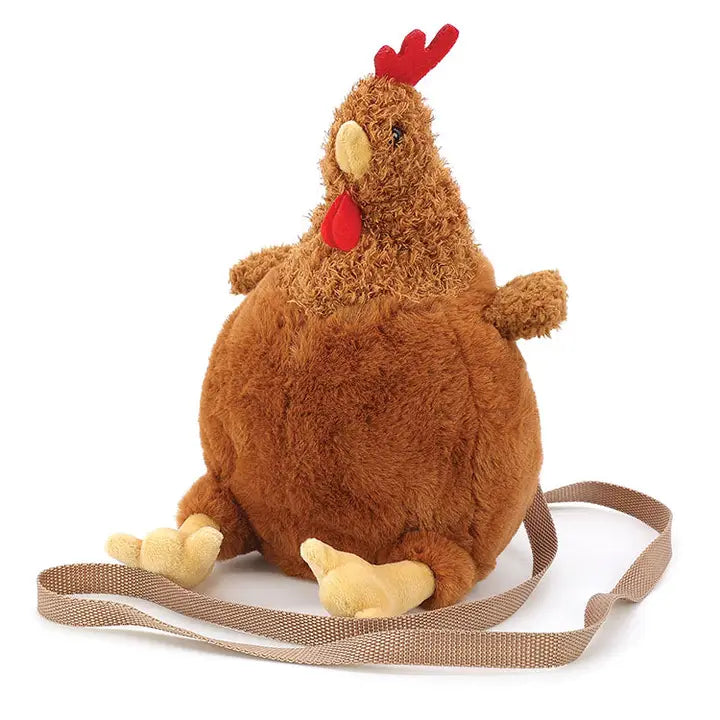 Brown Furry Hen Cross Body
