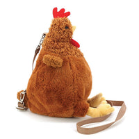 Brown Furry Hen Cross Body