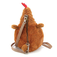 Brown Furry Hen Cross Body