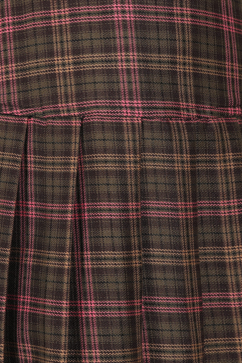 Dark Doll Pink/Brown Mini Skirt