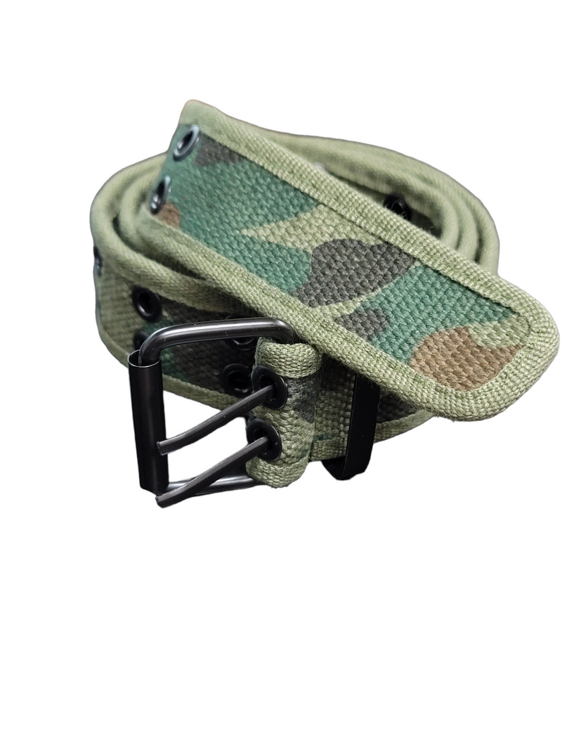 Camo Green Fabric Grommet Belt