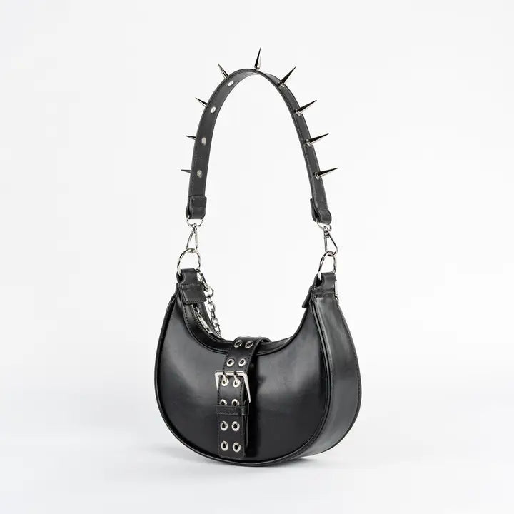 Chain and Spike Handbag BLK
