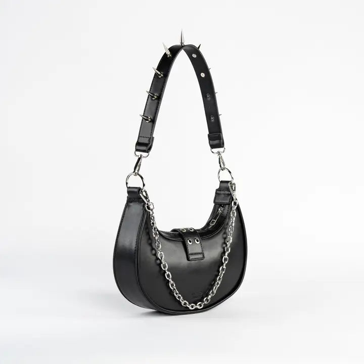 Chain and Spike Handbag BLK