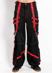 Chain and Zipper Pant Blk/Red