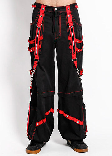 Chain and Zipper Pant Blk/Red