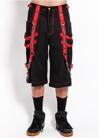 Chain and Zipper Pant Blk/Red