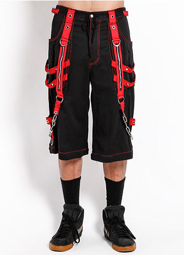Chain and Zipper Pant Blk/Red