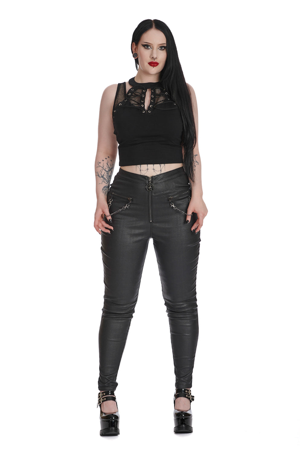 Chalice Mesh and Lace Top