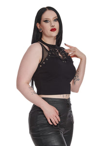 Chalice Mesh and Lace Top