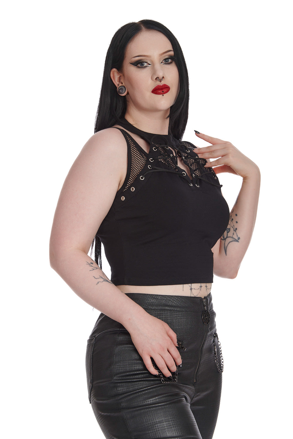 Chalice Mesh and Lace Top