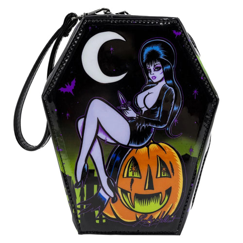 Coffin Wristlet-Elvira Pumpkin