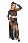Crop Top Black Sheer