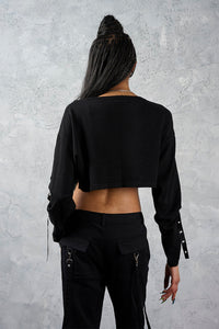 Crossbound Crop Jumper Blk