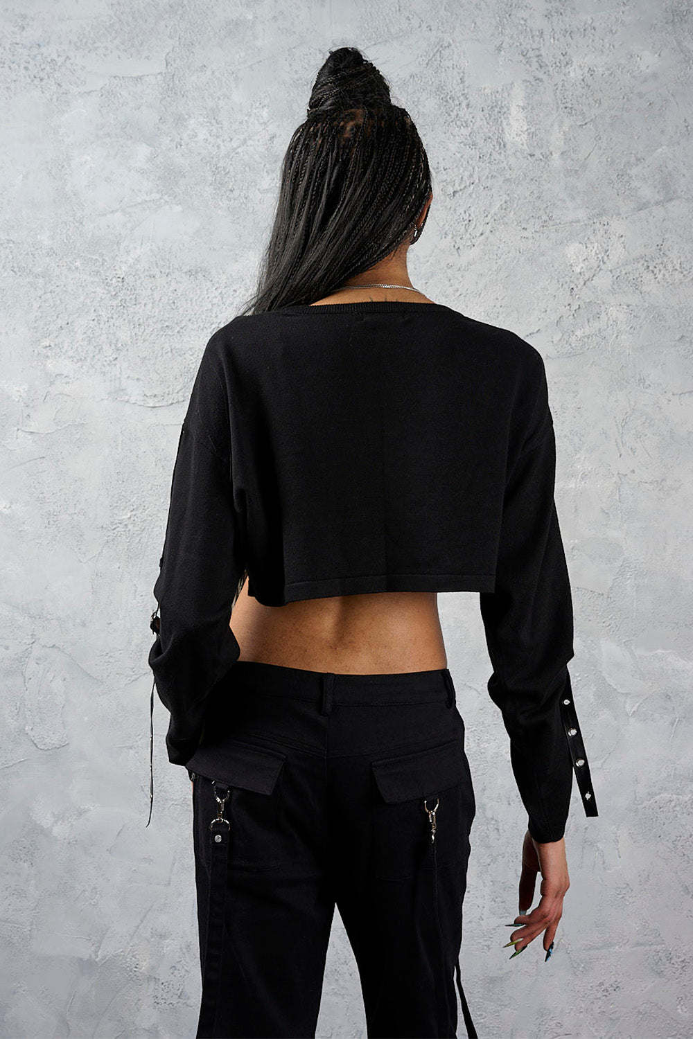 Crossbound Crop Jumper Blk