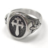 Cross in blk oval