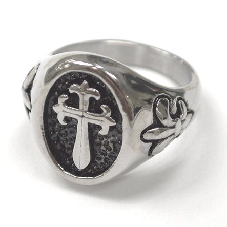 Cross in blk oval