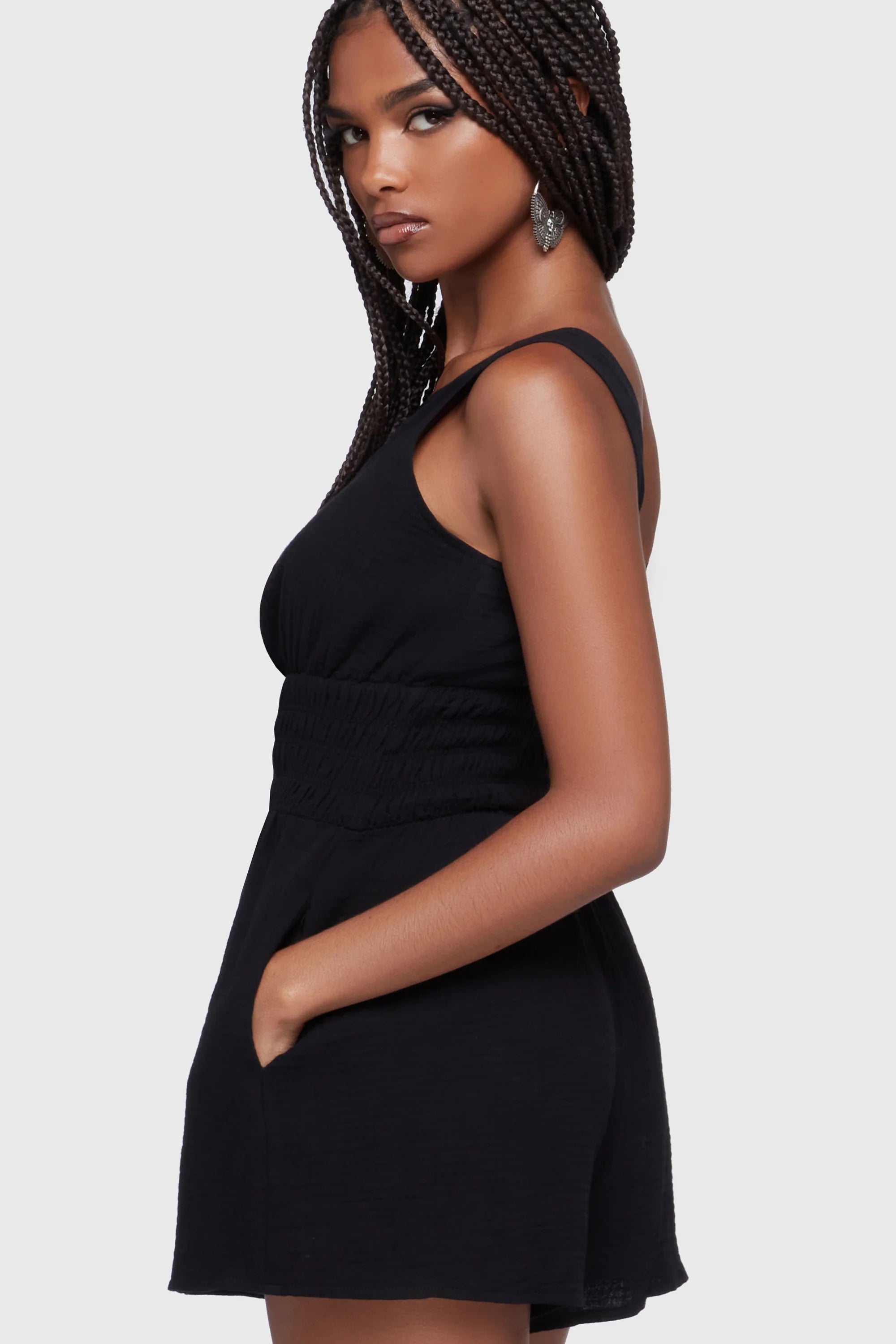 Dark Fern Playsuit Blk