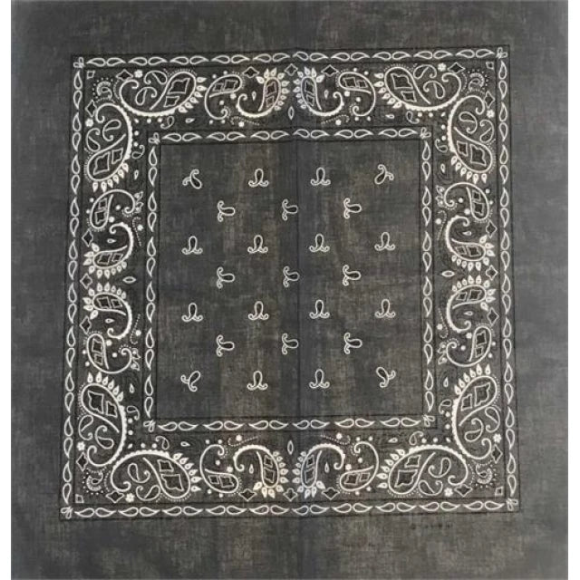 Dark Grey Paisley Square 21"