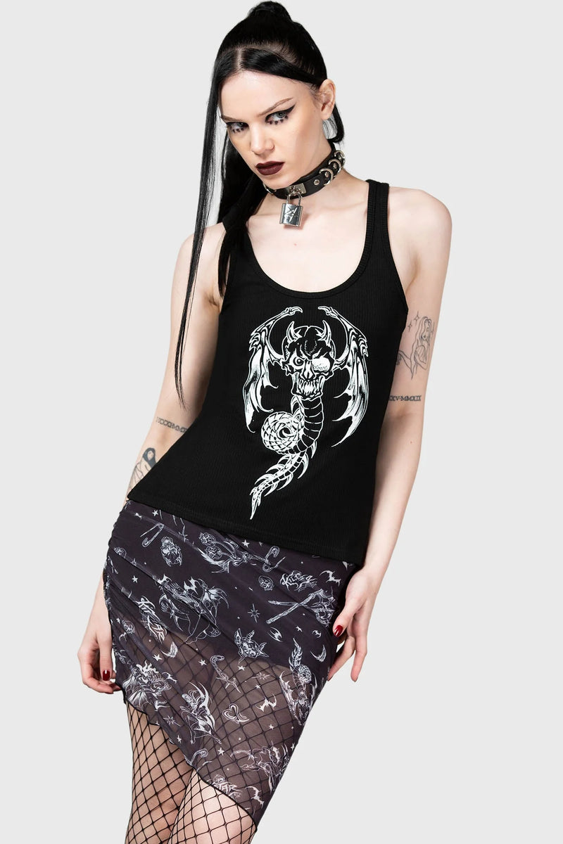 Dazed Skull Mini Skirt