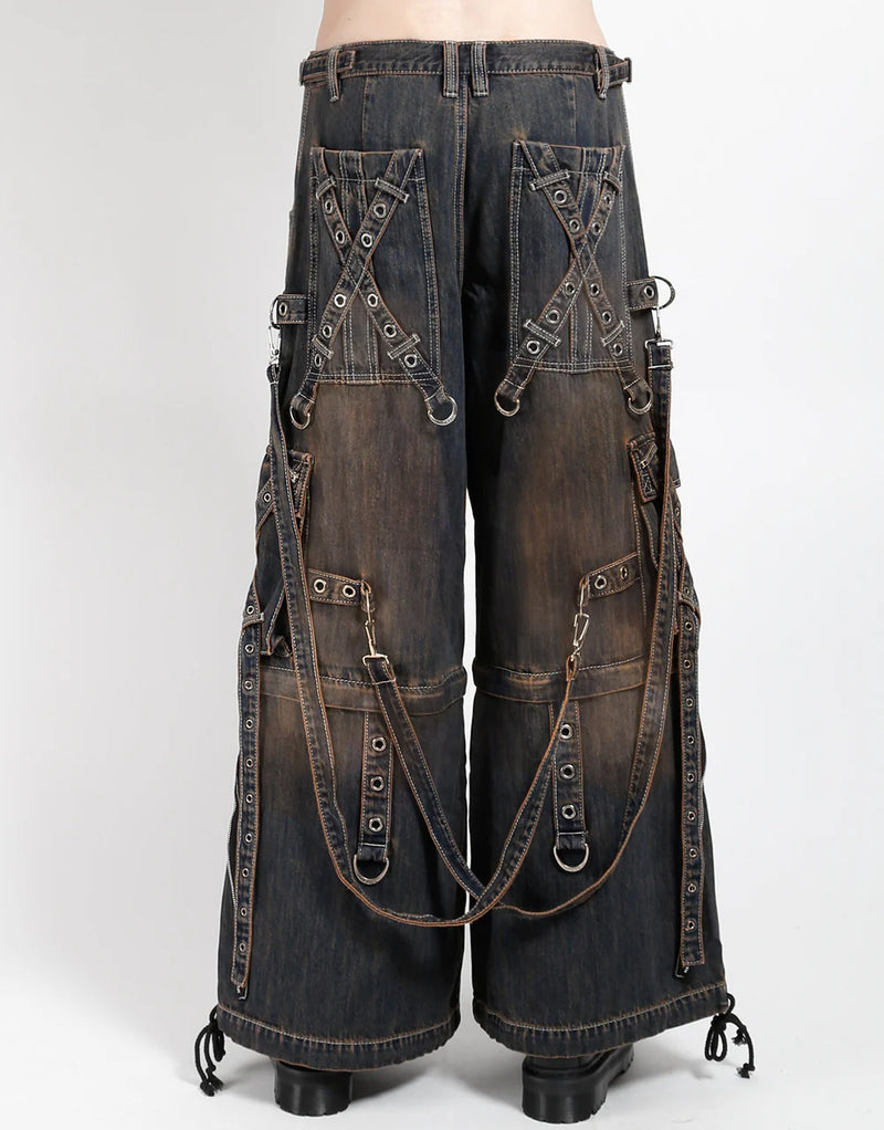 Dirty Wash Denim X-Strap