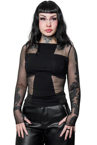 Divinity Long Sleeve Top Blk