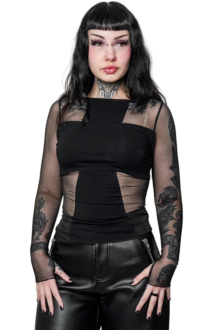 Divinity Long Sleeve Top Blk