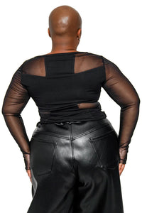 Divinity Long Sleeve Top Blk