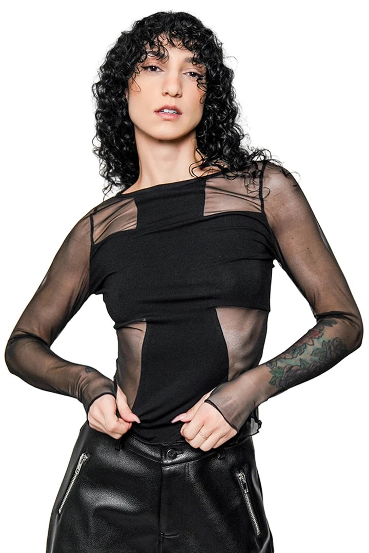 Divinity Long Sleeve Top Blk