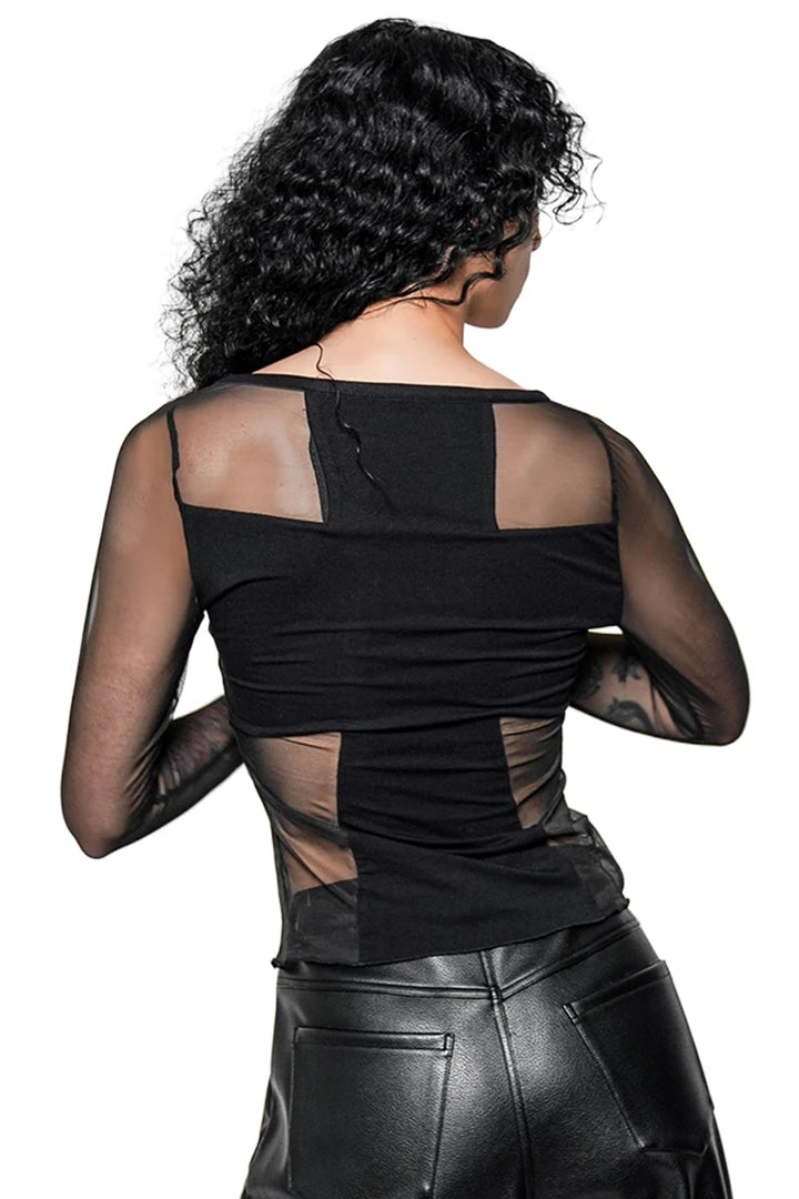 Divinity Long Sleeve Top Blk