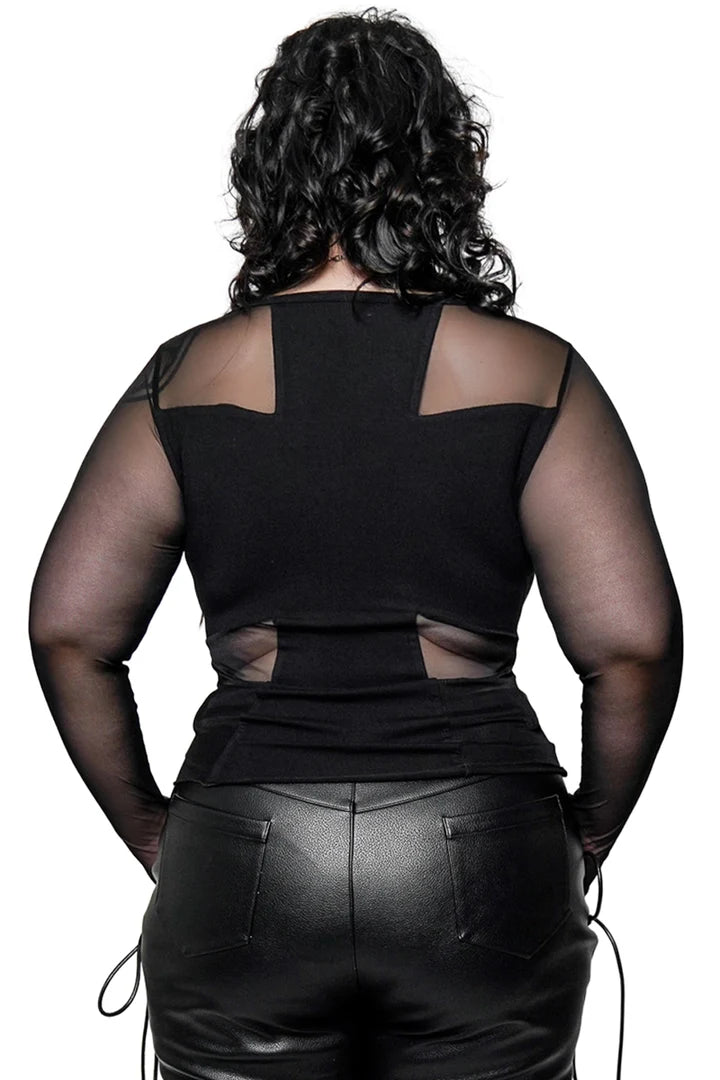 Divinity Long Sleeve Top Blk