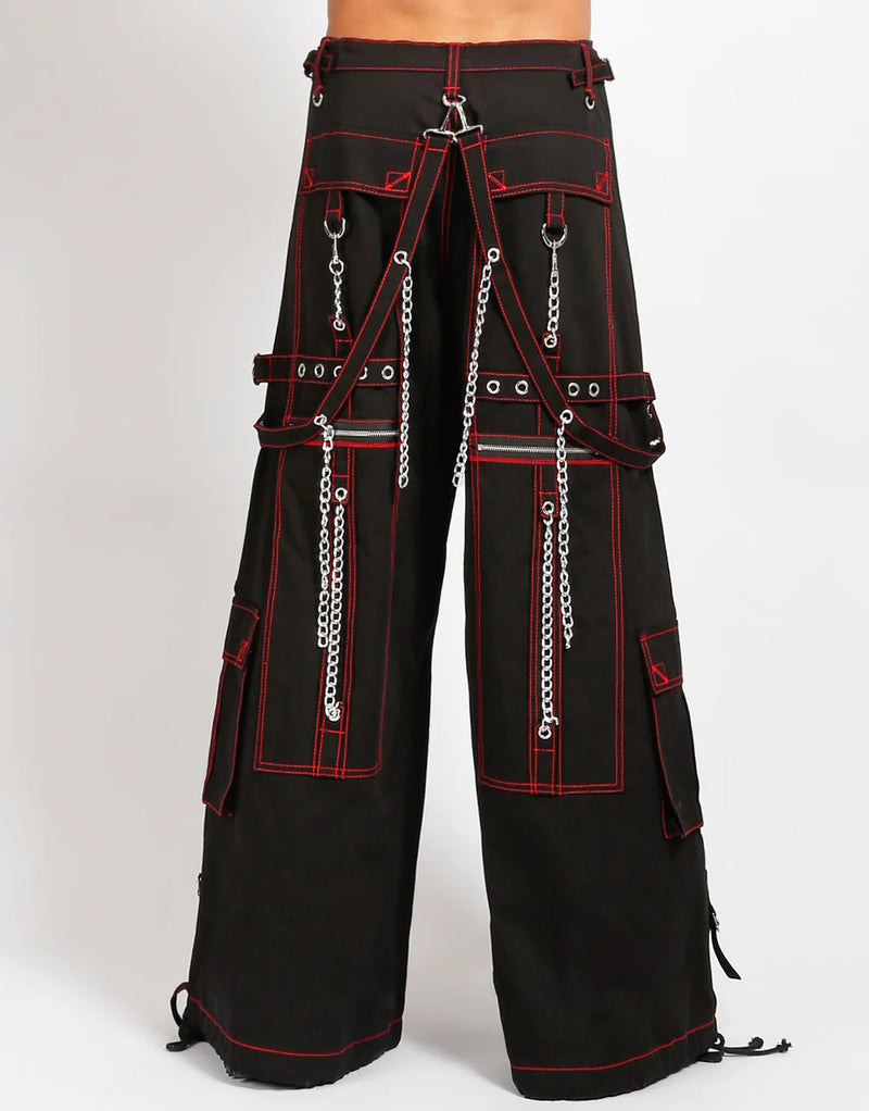 Doom Skull Pant Blk/Red Stitch