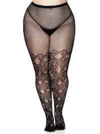 Drew Floral Vine Fishnet Plus T