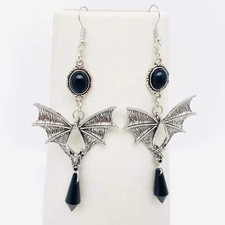 ER-Gothic Bat Pendant Dangle ER