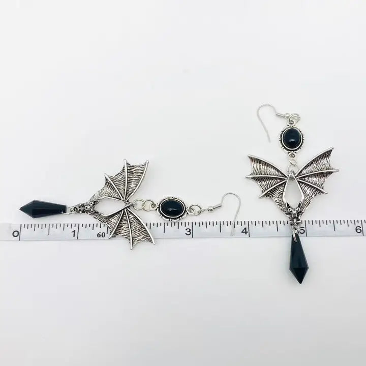 ER-Gothic Bat Pendant Dangle ER