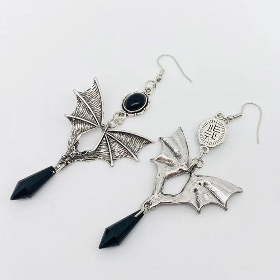 ER-Gothic Bat Pendant Dangle ER