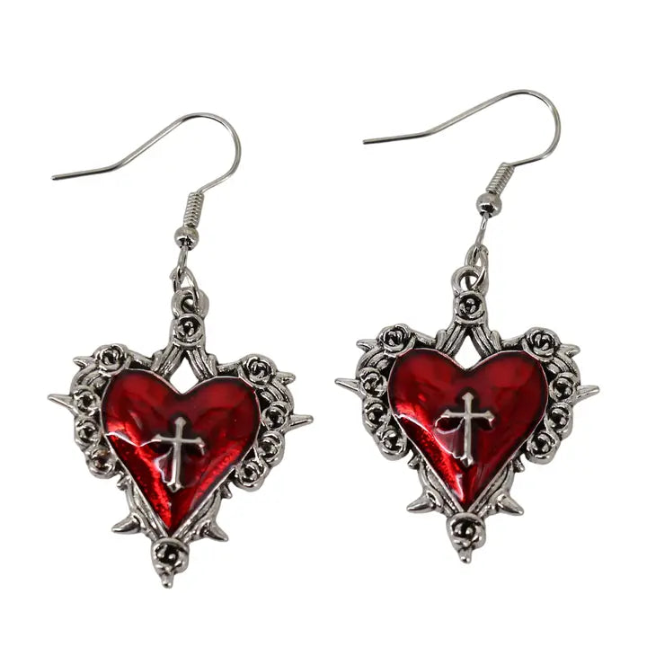 ER-Heart W/ Cross Red