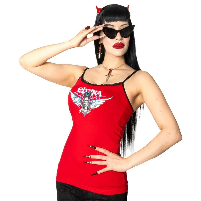 Elvira Angel Wings Red Cami