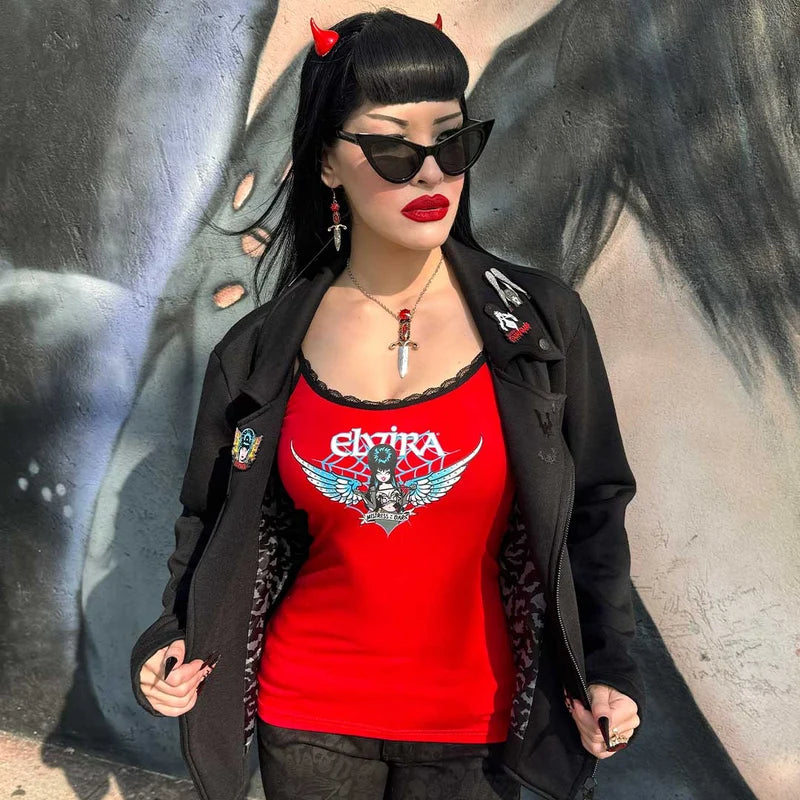 Elvira Angel Wings Red Cami
